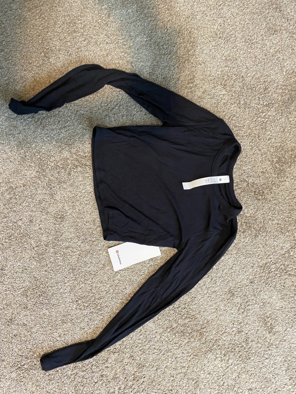 lululemon athletica Black Long Sleeve Crewneck Top